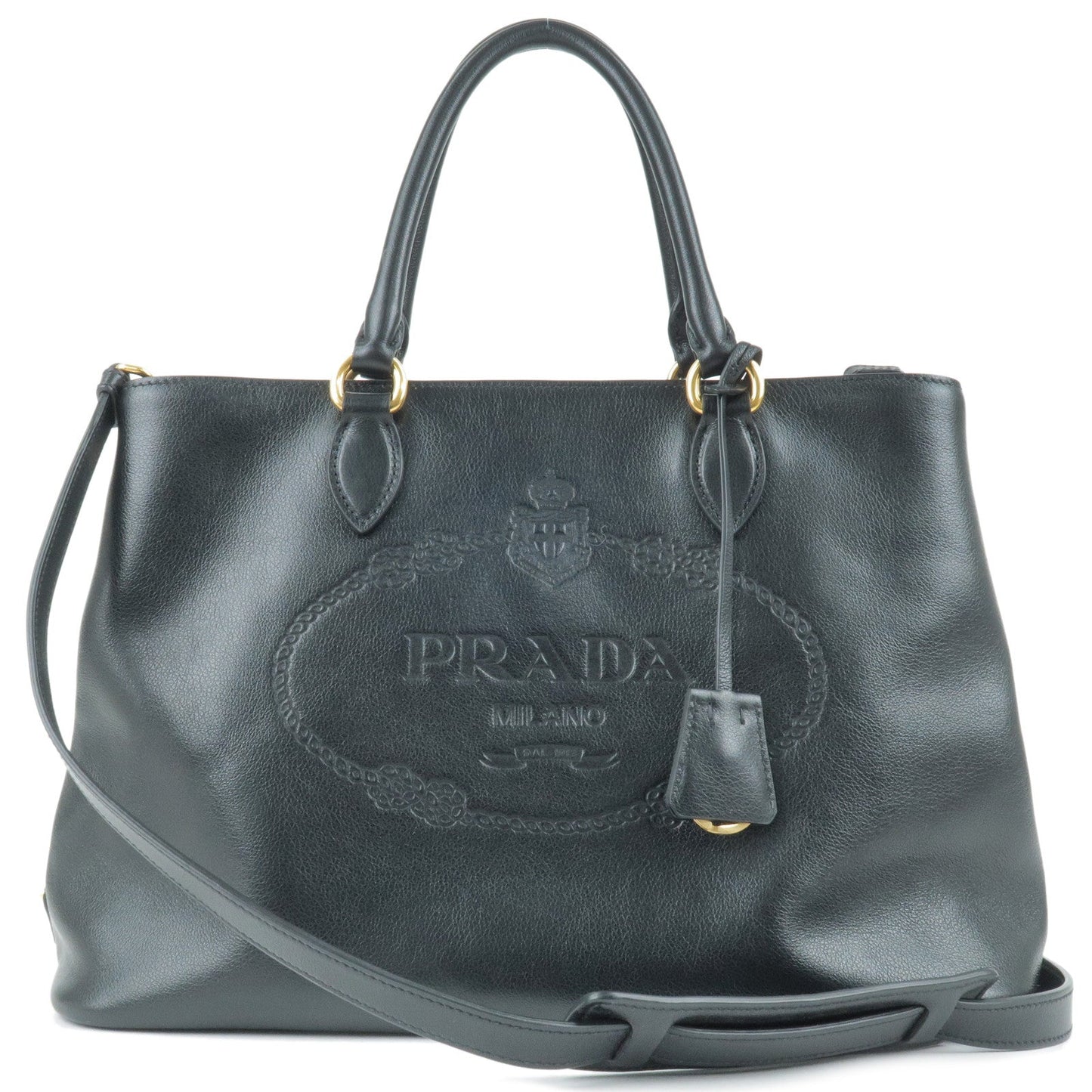 Prada Prada Leather 2Way Hand Bag Shoulder Bag Nero 1Ba579 35728 7