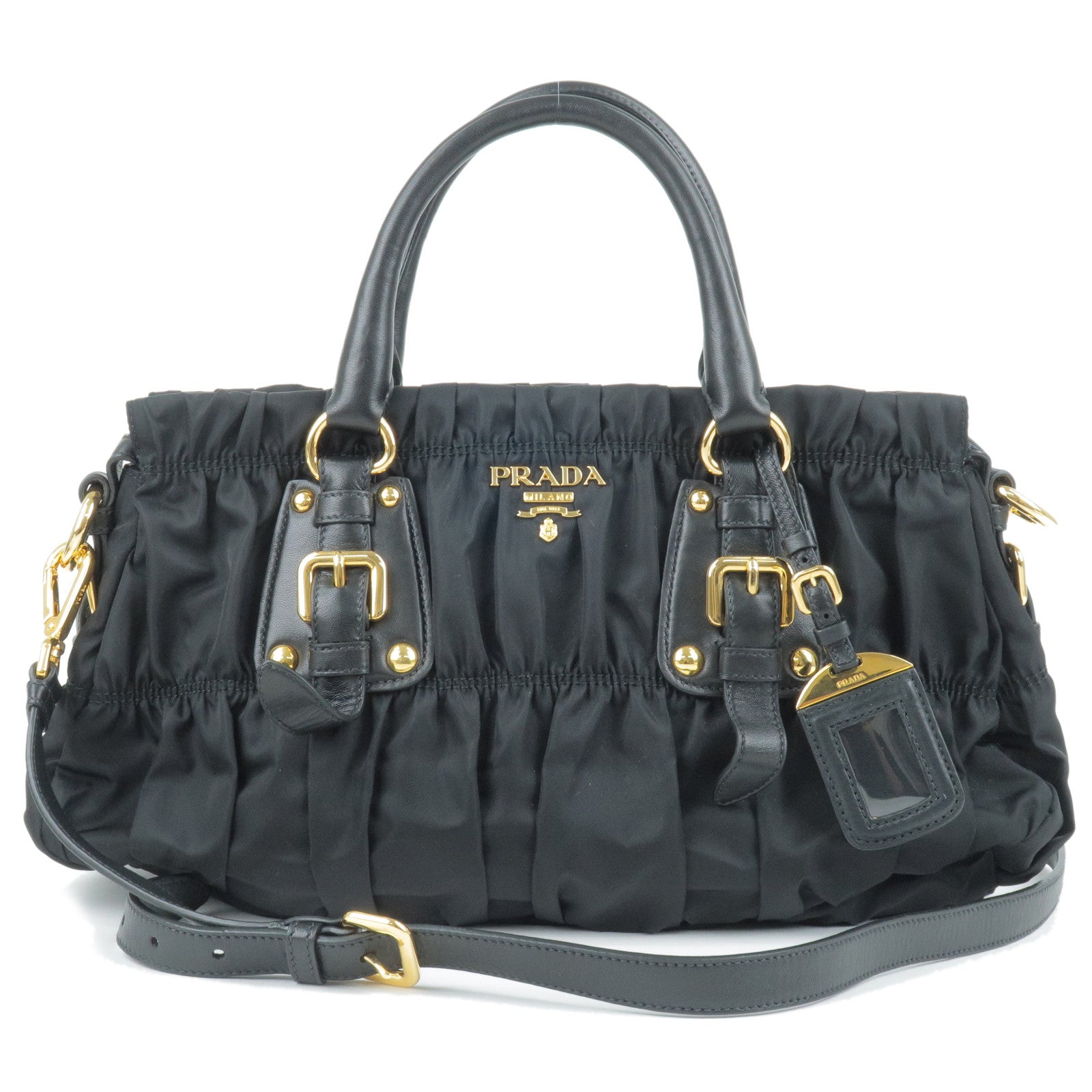 Prada Prada Logo Nylon Leather 2Way Bag Hand Bag Travel Bag Bn1407 35734 14