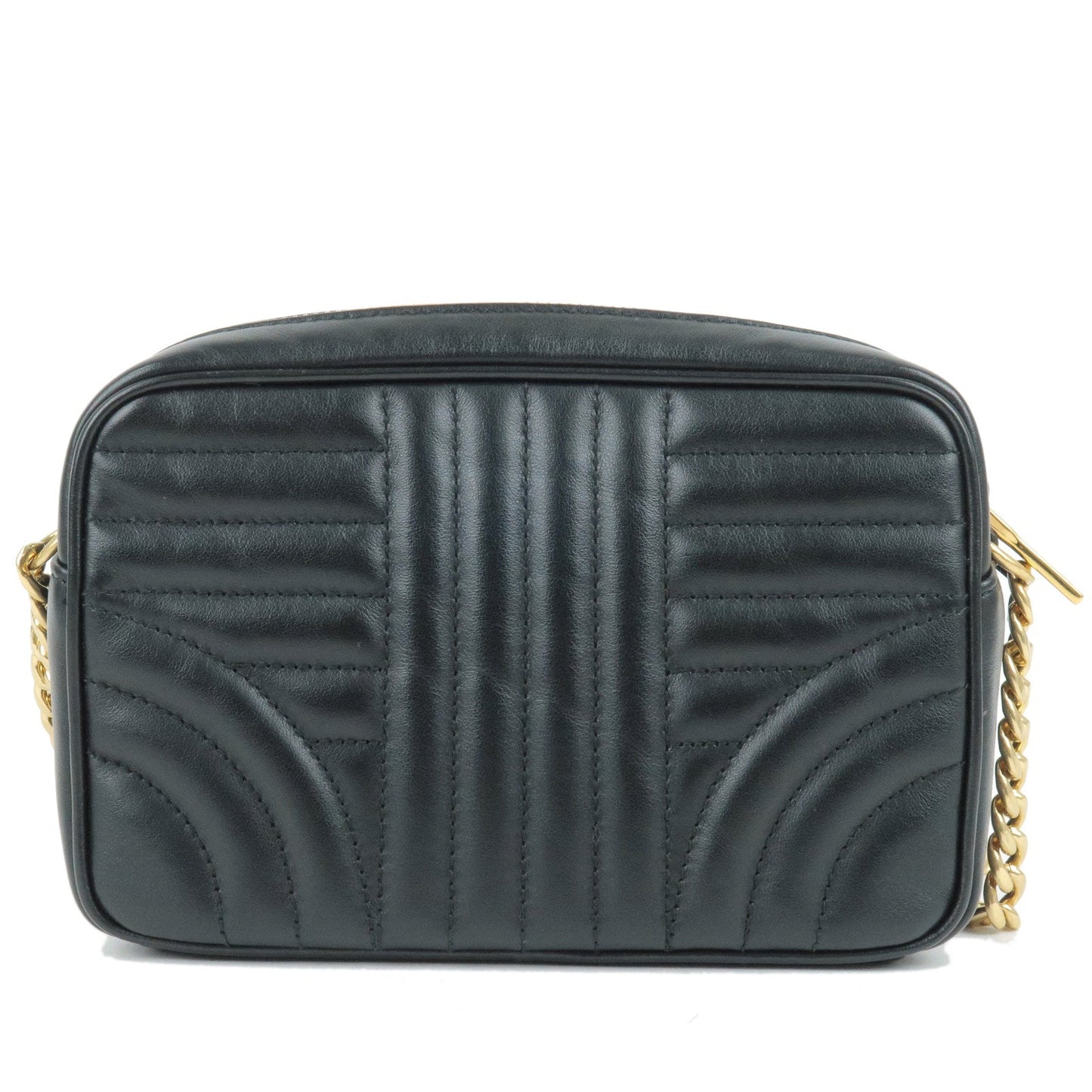 Prada Prada Diagram Leather Chain Shoulder Bag Nero Black