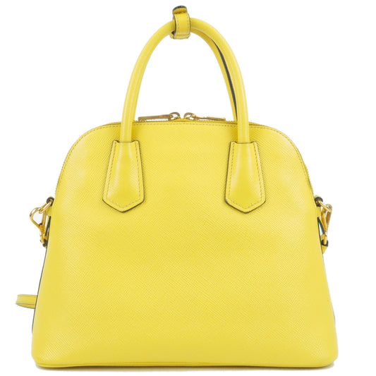 Prada Prada Leather 2Way Hand Bag Shoulder Bag Yellow