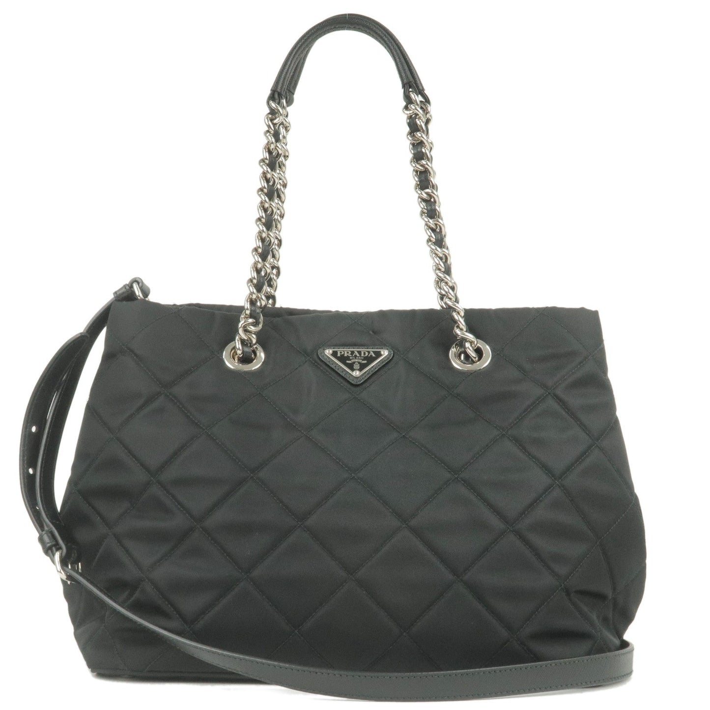 Prada Prada Nylon Leather Quilting 2Way Chain Shoulder Bag