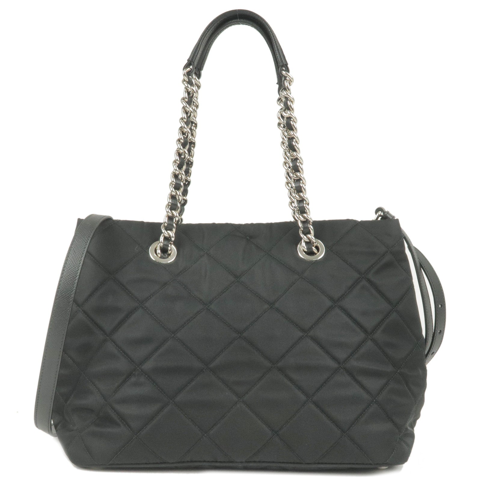 Prada Prada Nylon Leather Quilting 2Way Chain Shoulder Bag