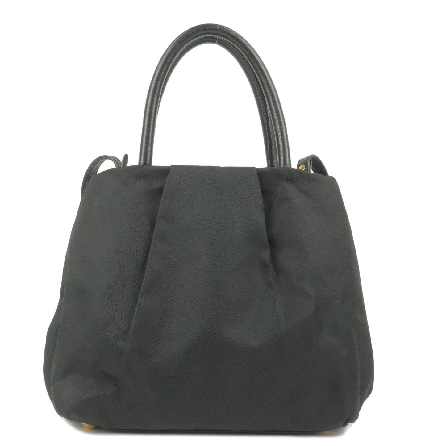 Prada Prada Logo Nylon Leather Ribbon 2Way Bag Nero Travel Bag