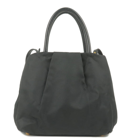 Prada Prada Logo Nylon Leather Ribbon 2Way Bag Nero Travel Bag
