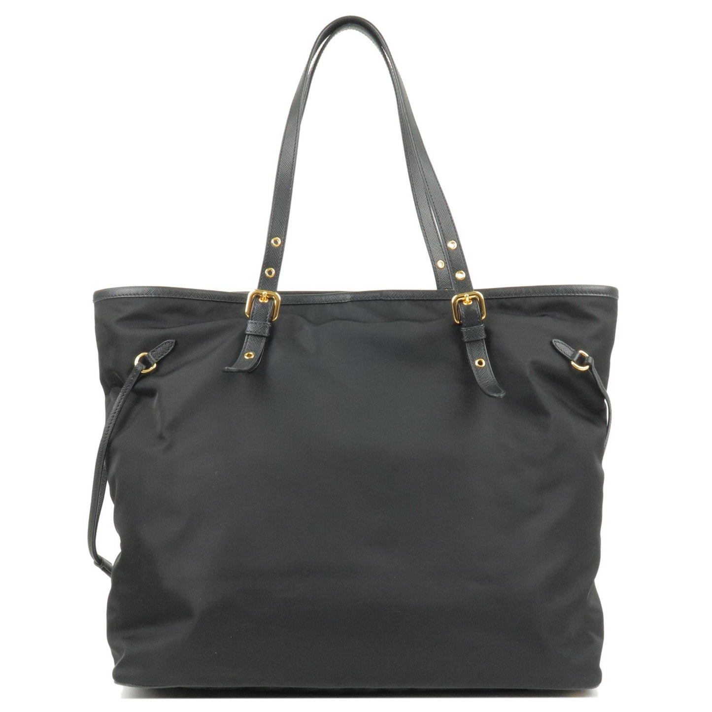 Prada Prada Logo Nylon Leather Tote Bag Hand Bag Black 35835 8