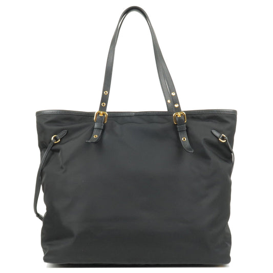 Prada Prada Logo Nylon Leather Tote Bag Hand Bag Black 35835 8