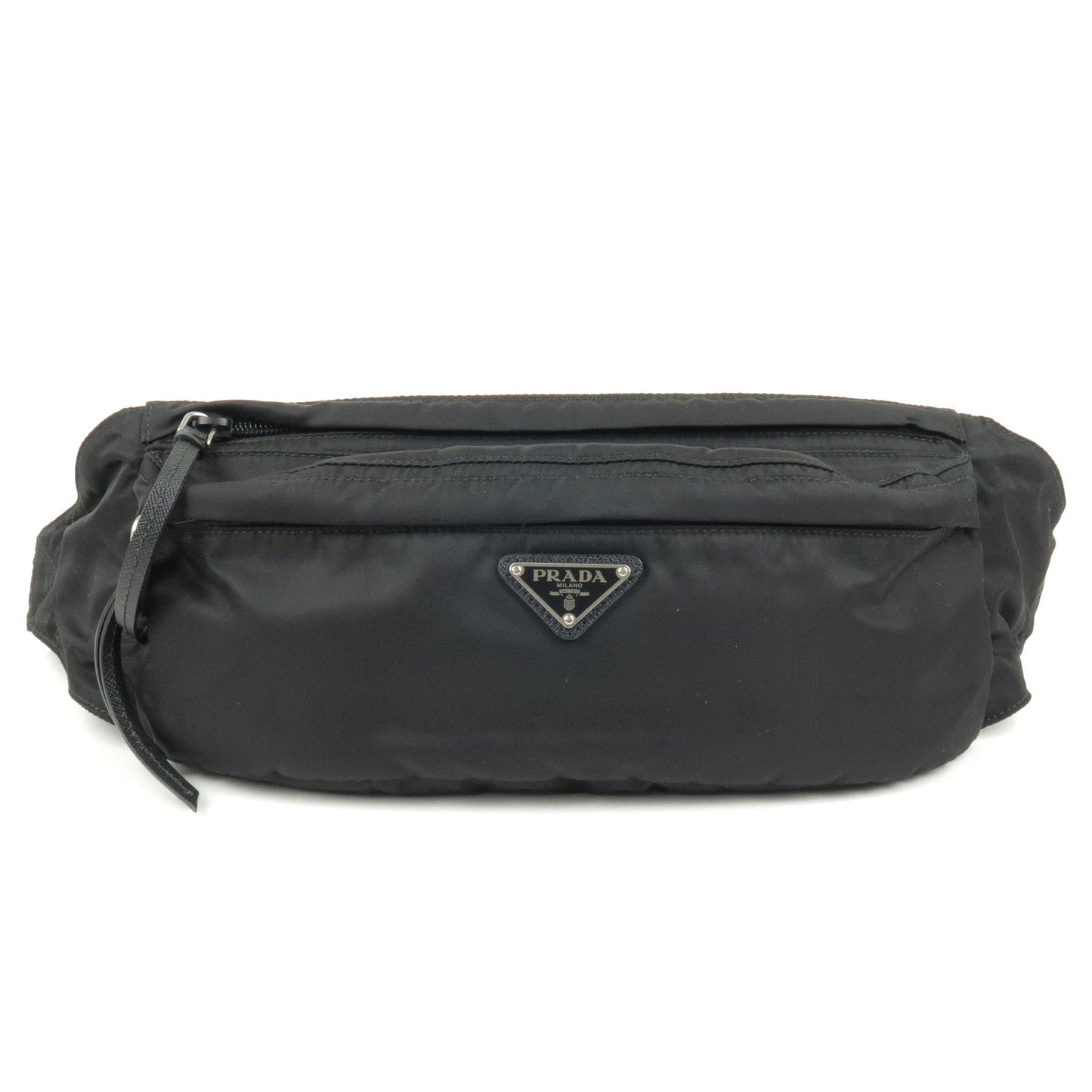 Prada Prada Logo Nylon Leather Waist Pouch Body Bag Travel Bag