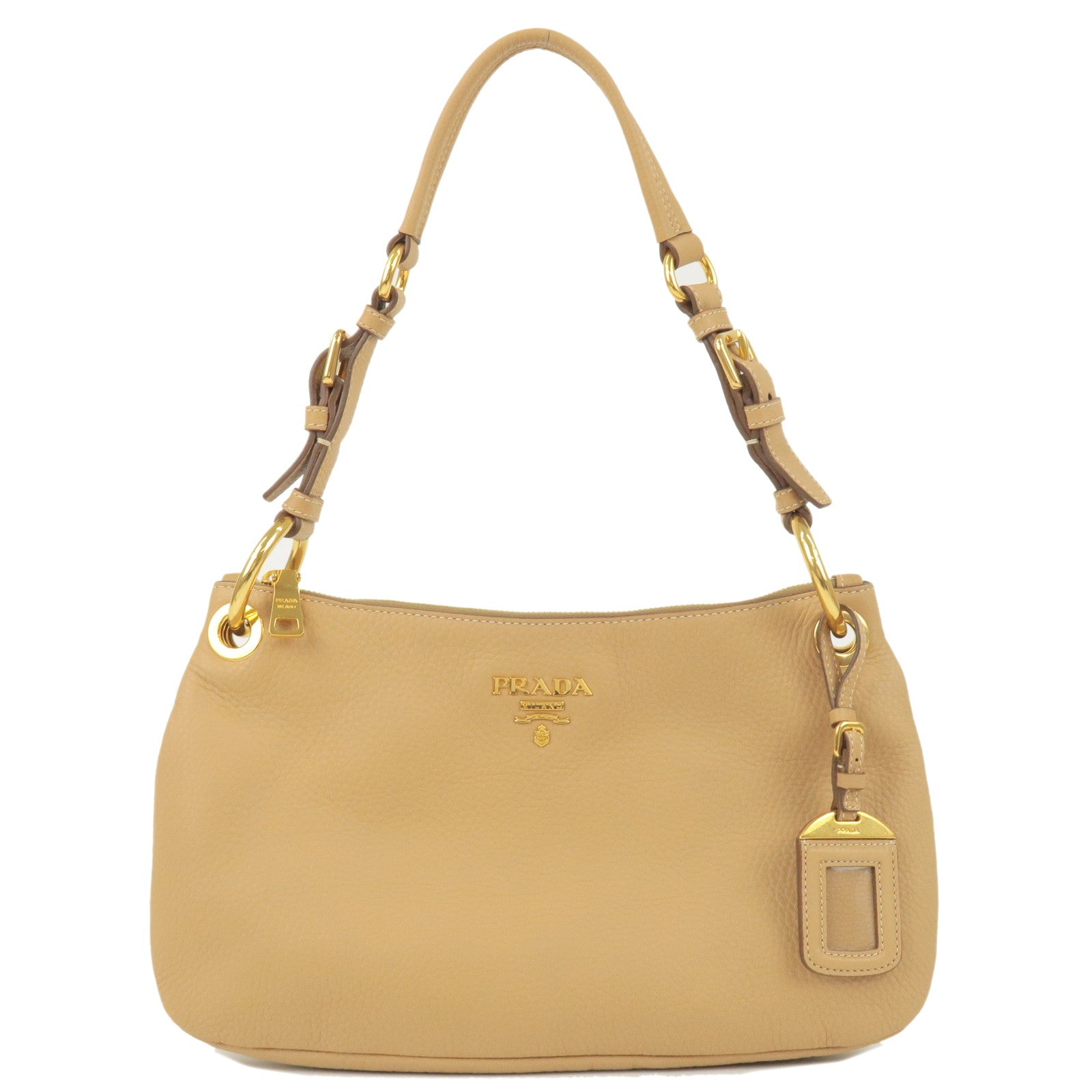 Prada Prada Leather Shoulder Bag Hand Bag Beige Br4894 Br4894 35887 9