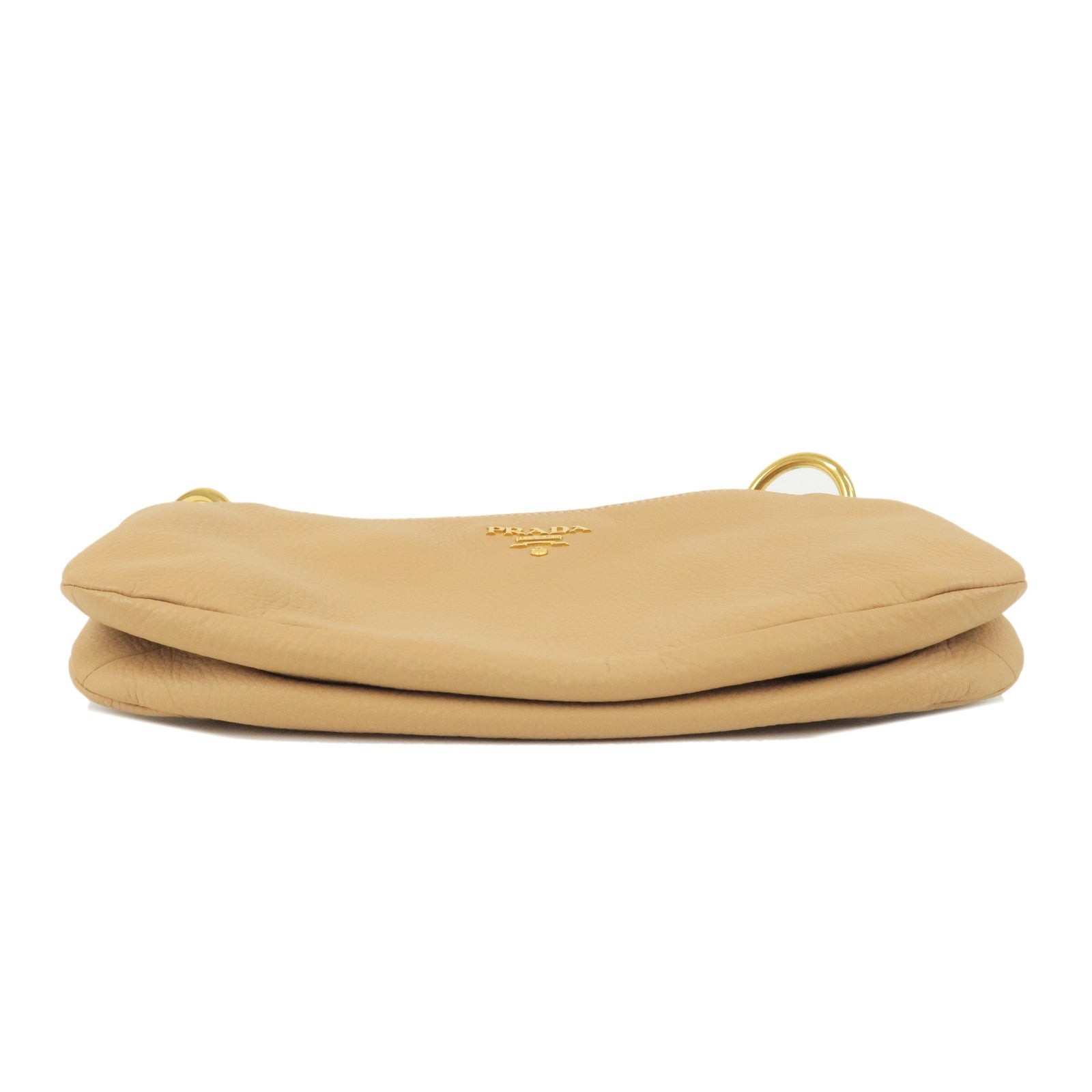 Prada Prada Leather Shoulder Bag Hand Bag Beige Br4894 Br4894 35887 9