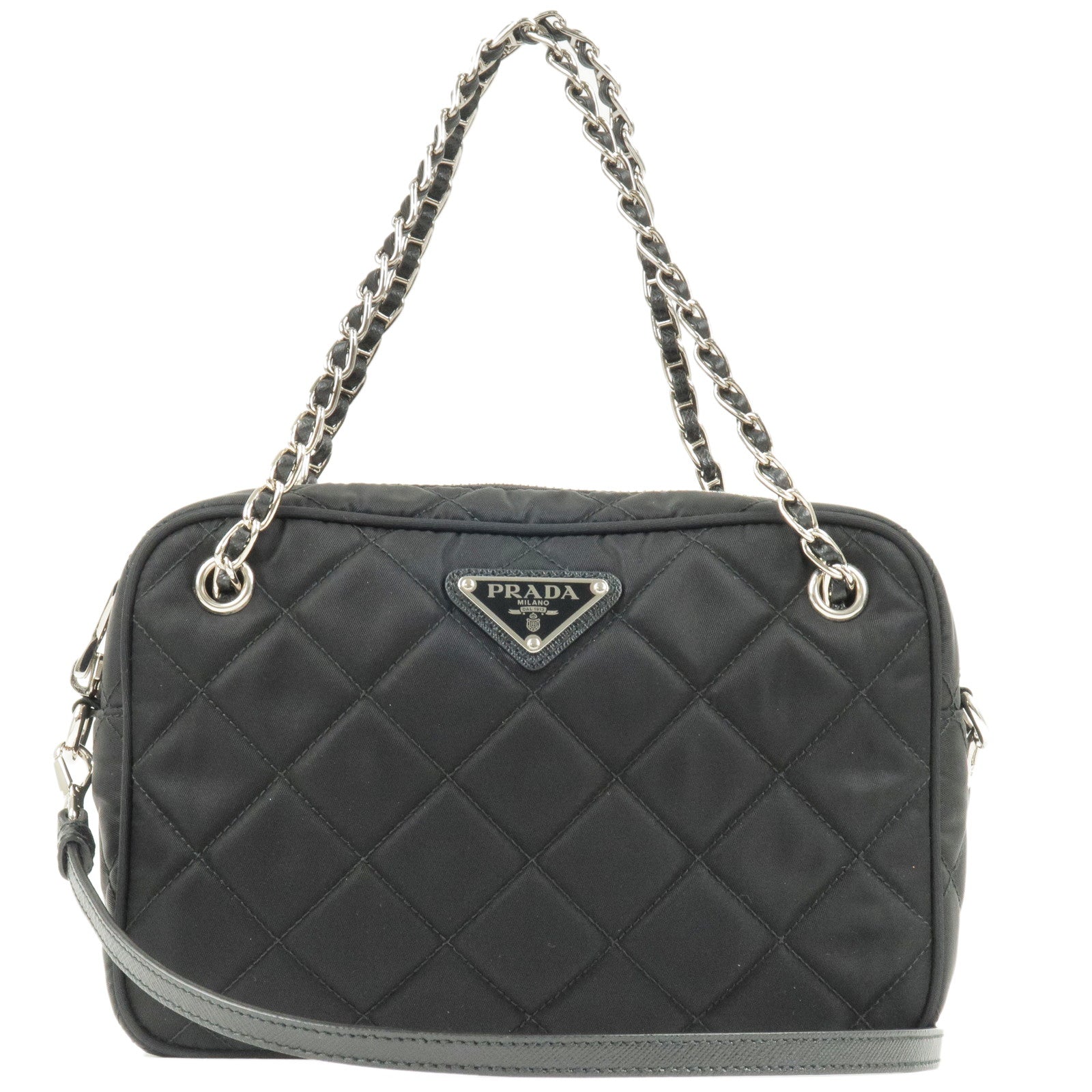Prada Prada Logo Nylon Leather 2Way Bag Hand Bag Travel Bag 1Bh910 35896 12