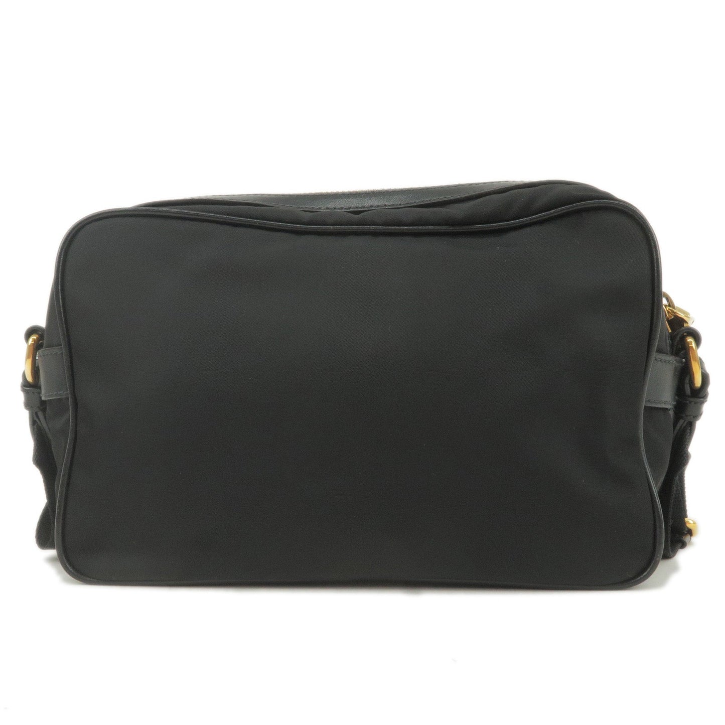 Prada Prada Logo Nylon Leather Shoulder Bag Nero Black 1Bh089 35966 1