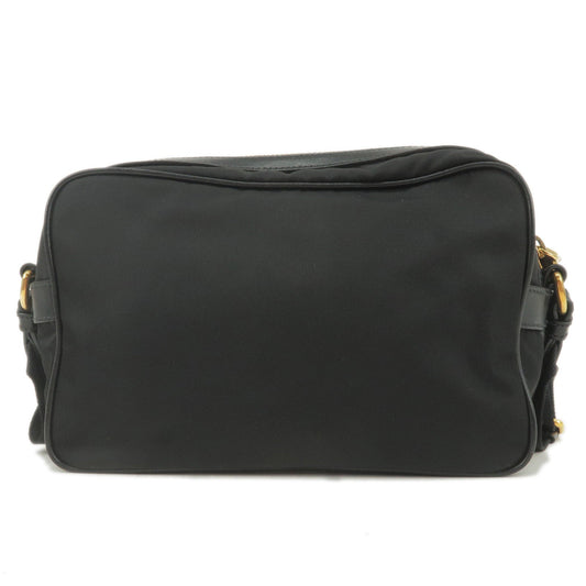 Prada Prada Logo Nylon Leather Shoulder Bag Nero Black 1Bh089 35966 1