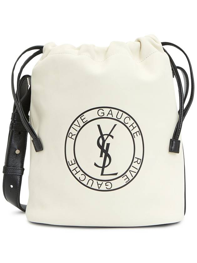 YSL Saint Laurent Luxury Trending Rive Gauche Laced Bag Leather Cream Bucket Bucket Bag
