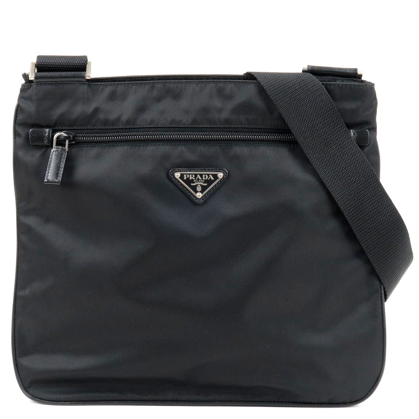 Prada Prada Logo Nylon Leather Shoulder Bag Nero Black Va0563 36003 9
