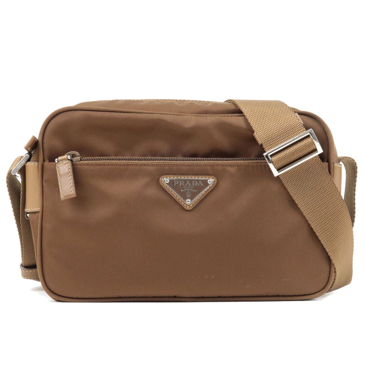 Prada Prada Logo Nylon Leather Shoulder Bag Crossbody Bag 1Bc167 36074 13