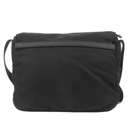 Prada Prada Logo Nylon Leather Crossbody Shoulder Bag Nero Crossbody Bag