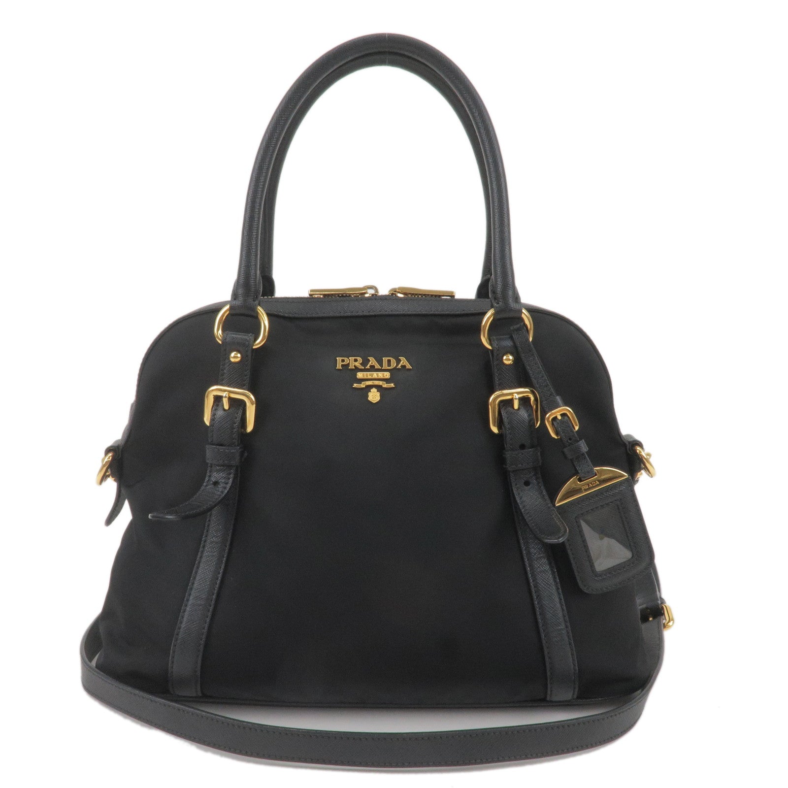 Prada Prada Logo Nylon Leather 2Way Bag Hand Bag Shoulder Bag