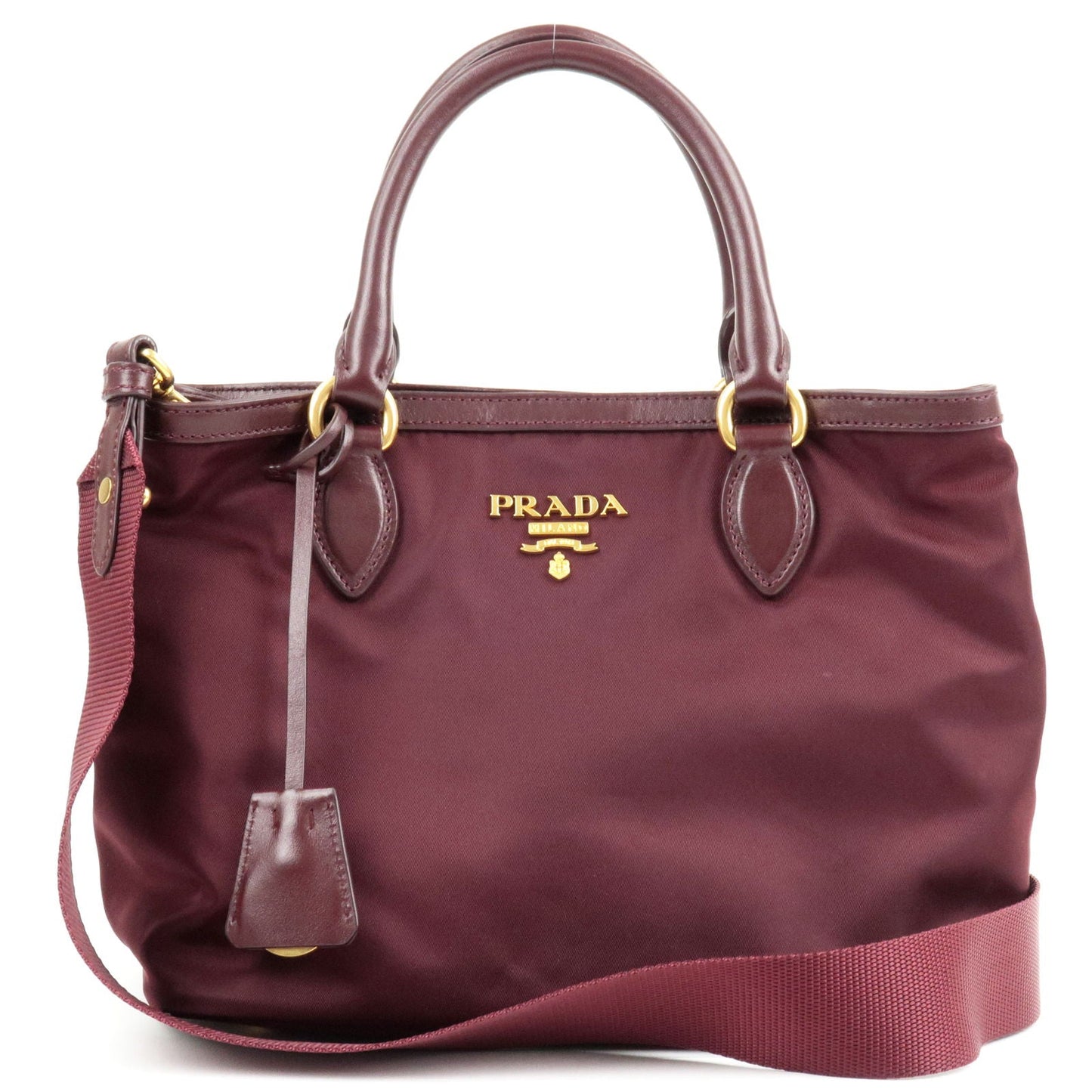 Prada Prada Logo Nylon Leather 2Way Bag Hand Bag Travel Bag 1Ba172 36182 4