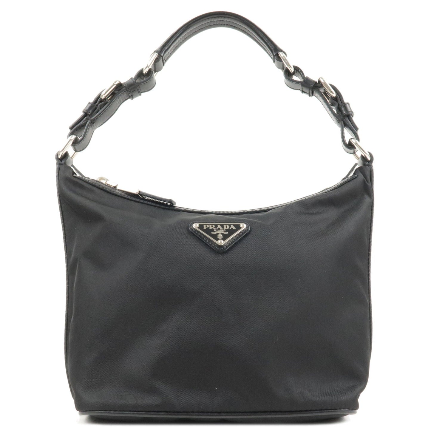 Prada Prada Logo Nylon Leather Shoulder Bag Hand Bag Black 36216 16