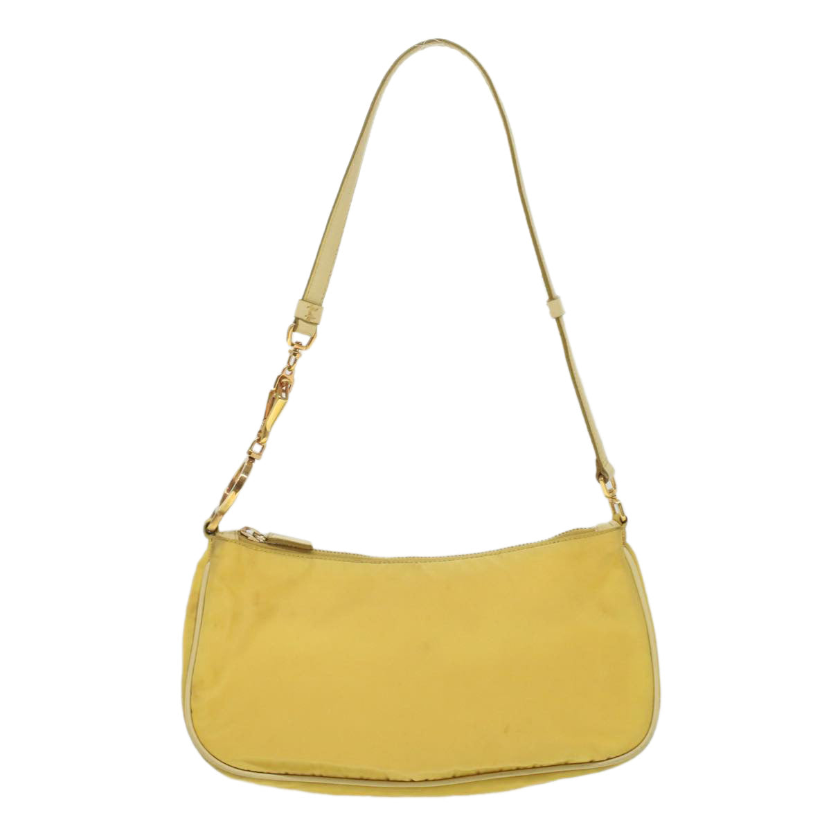 Prada Accessory Pouch Luxury Handbag Nylon Yellow Clutch Bag