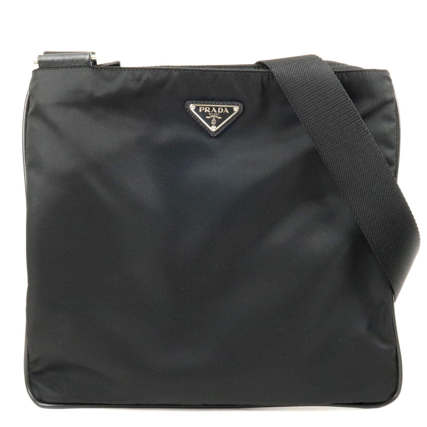 Prada Prada Logo Nylon Leather Shoulder Bag Nero Black Va0053 36228 11