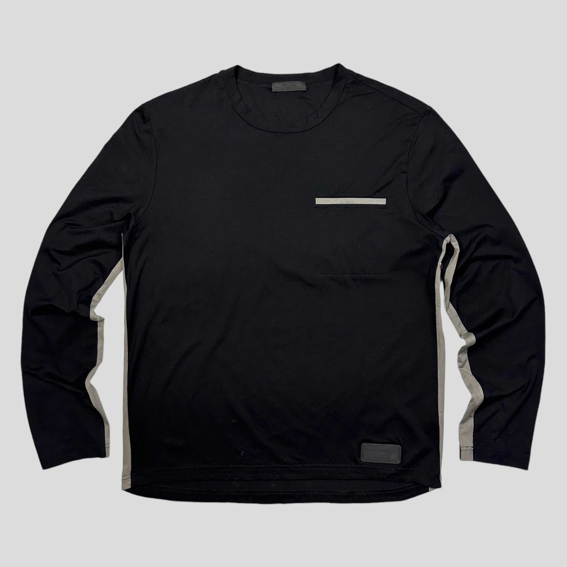 Prada Handbag Milano Rubber Race Panelled Longsleeve - M Logo