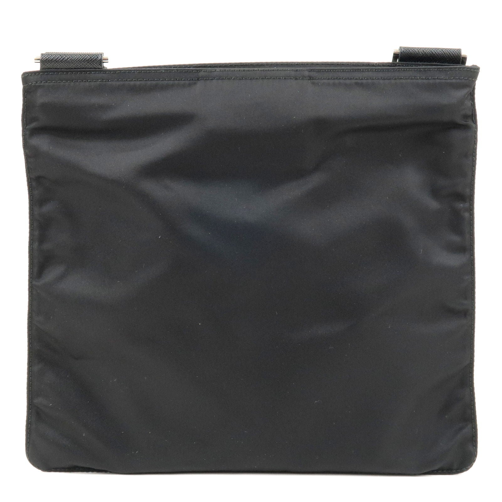 Prada Prada Logo Nylon Leather Shoulder Bag Purse Nero