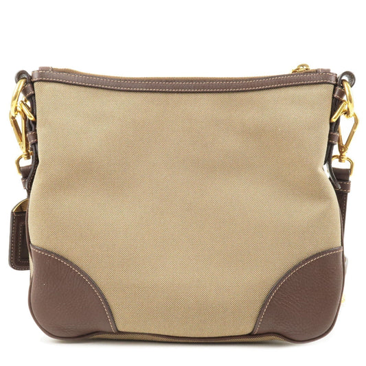 Prada Prada Logo Jacquard Leather Shoulder Bag Beige Brown Bt0867 36313 17