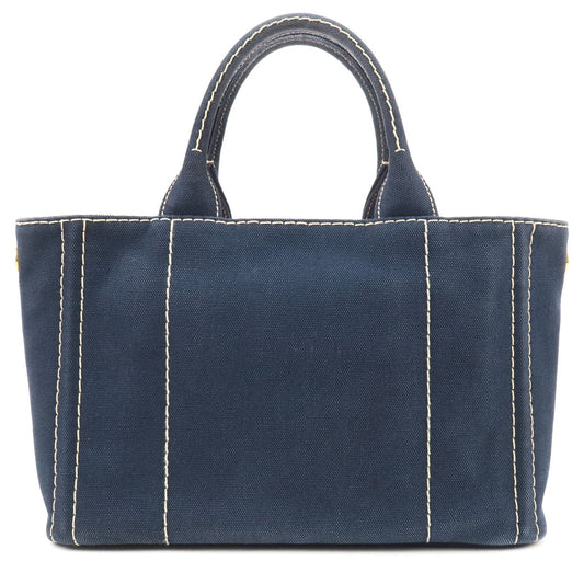 Prada Prada Canapa Mini Canvas 2Way Tote Bag Baltico