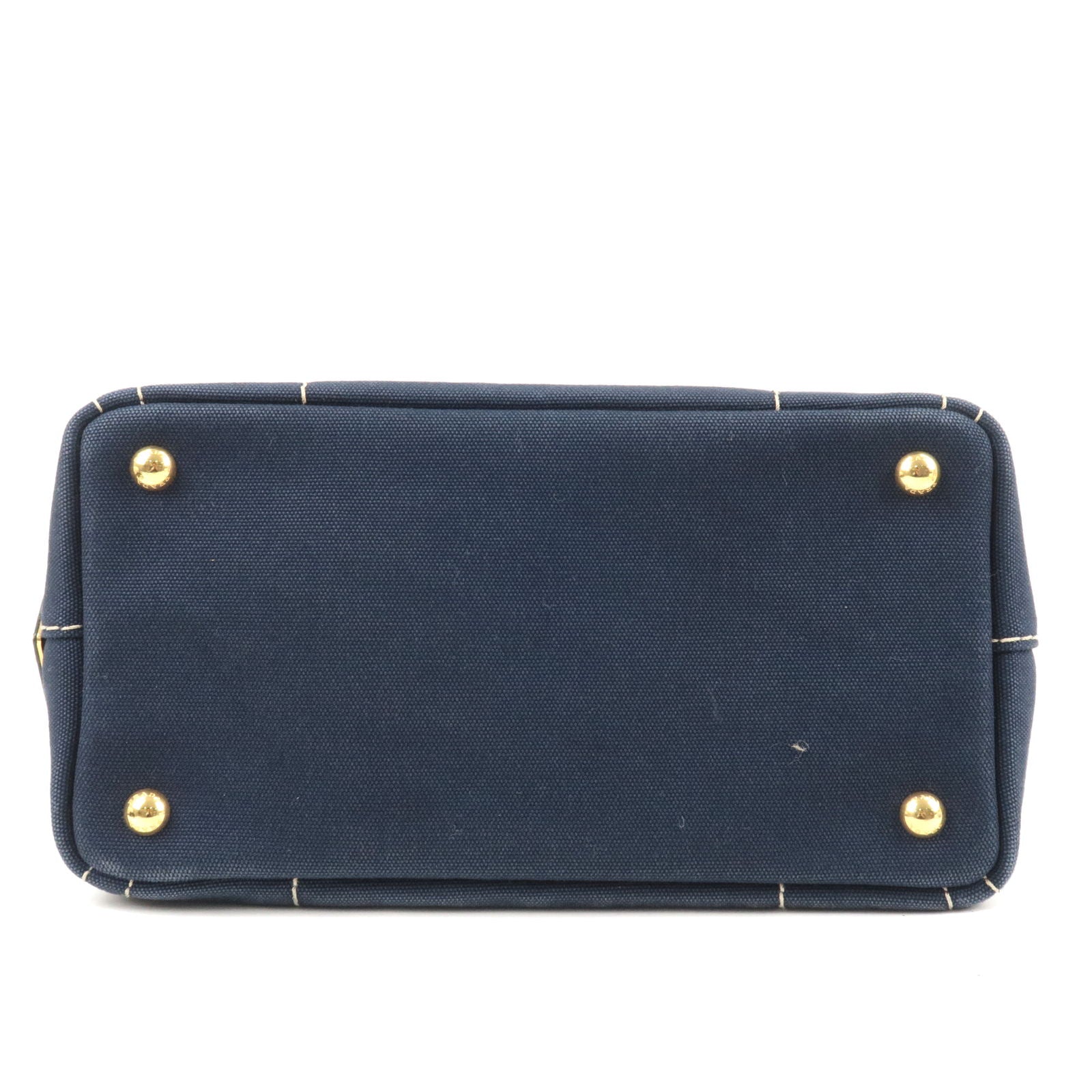 Prada Prada Canapa Mini Canvas 2Way Tote Bag Baltico