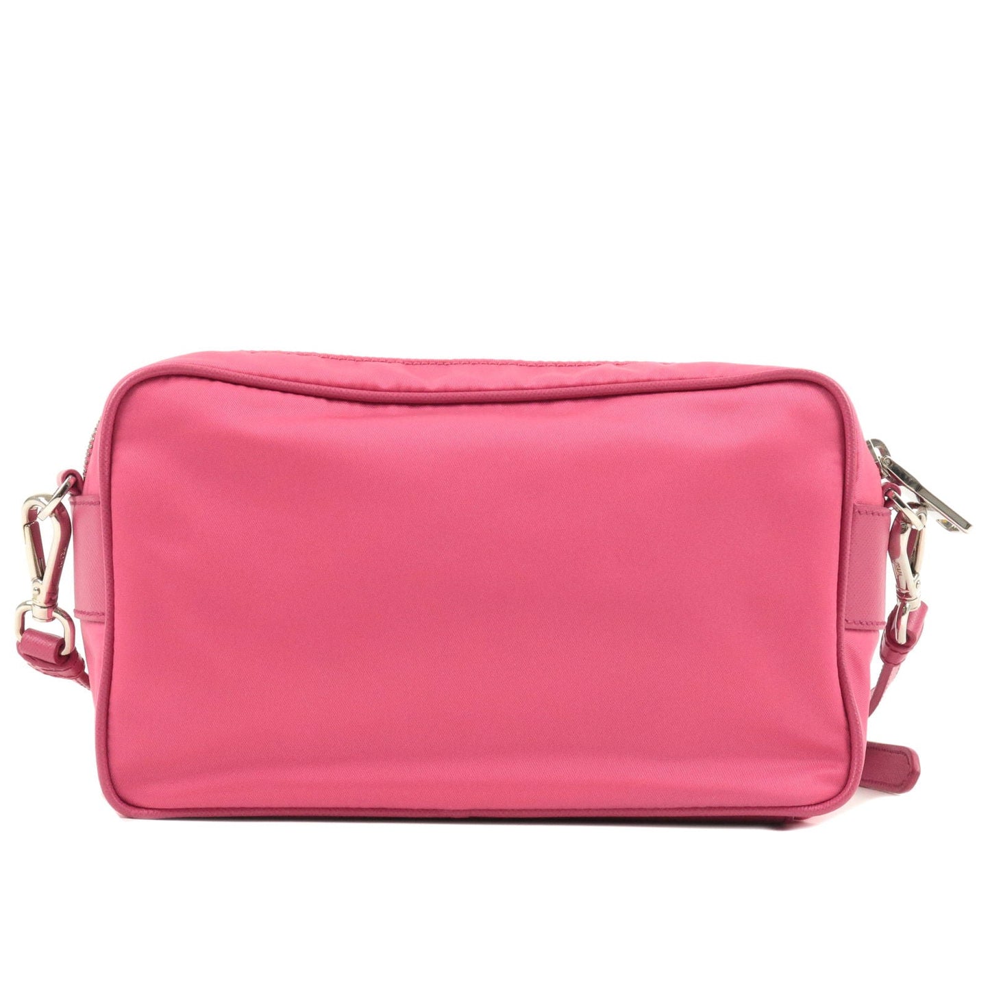 Prada Prada Logo Nylon Leather Crossbody Shoulder Bag Fuxia Crossbody Bag Bt1010 36343 13