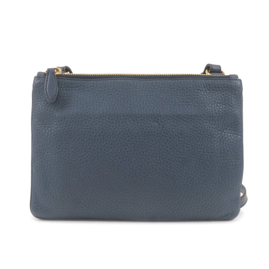 Prada Prada Logo Leather Crossbody Shoulder Bag Purse Navy Crossbody Bag