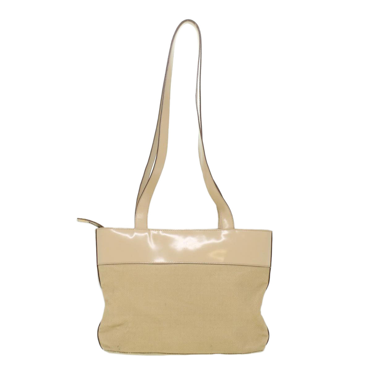 Luxury Shoulder Bag Enamel Nylon Beige