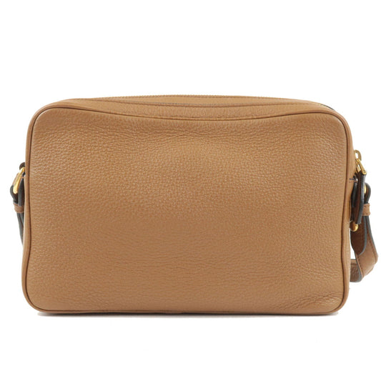 Prada Prada Logo Leather Shoulder Bag Crossbody Bag Brown