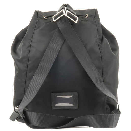 Prada Prada Logo Nylon Leather Back Pack Ruck Sack Travel Bag