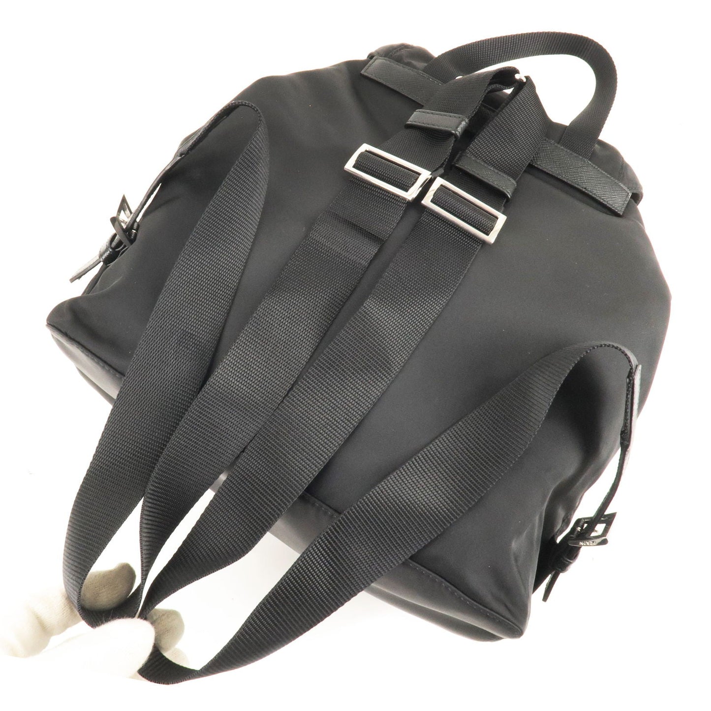 Prada Prada Logo Nylon Leather Ruck Sack Back Pack Travel Bag 1Bz811 36404 17
