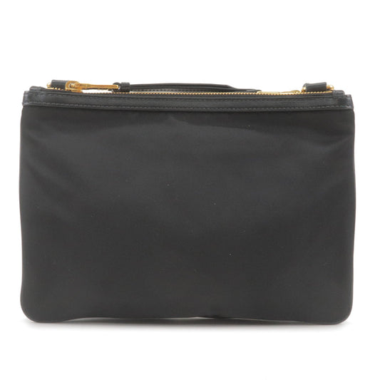 Prada Prada Logo Nylon Leather Shoulder Bag Nero Black 1Bh046 36412 7