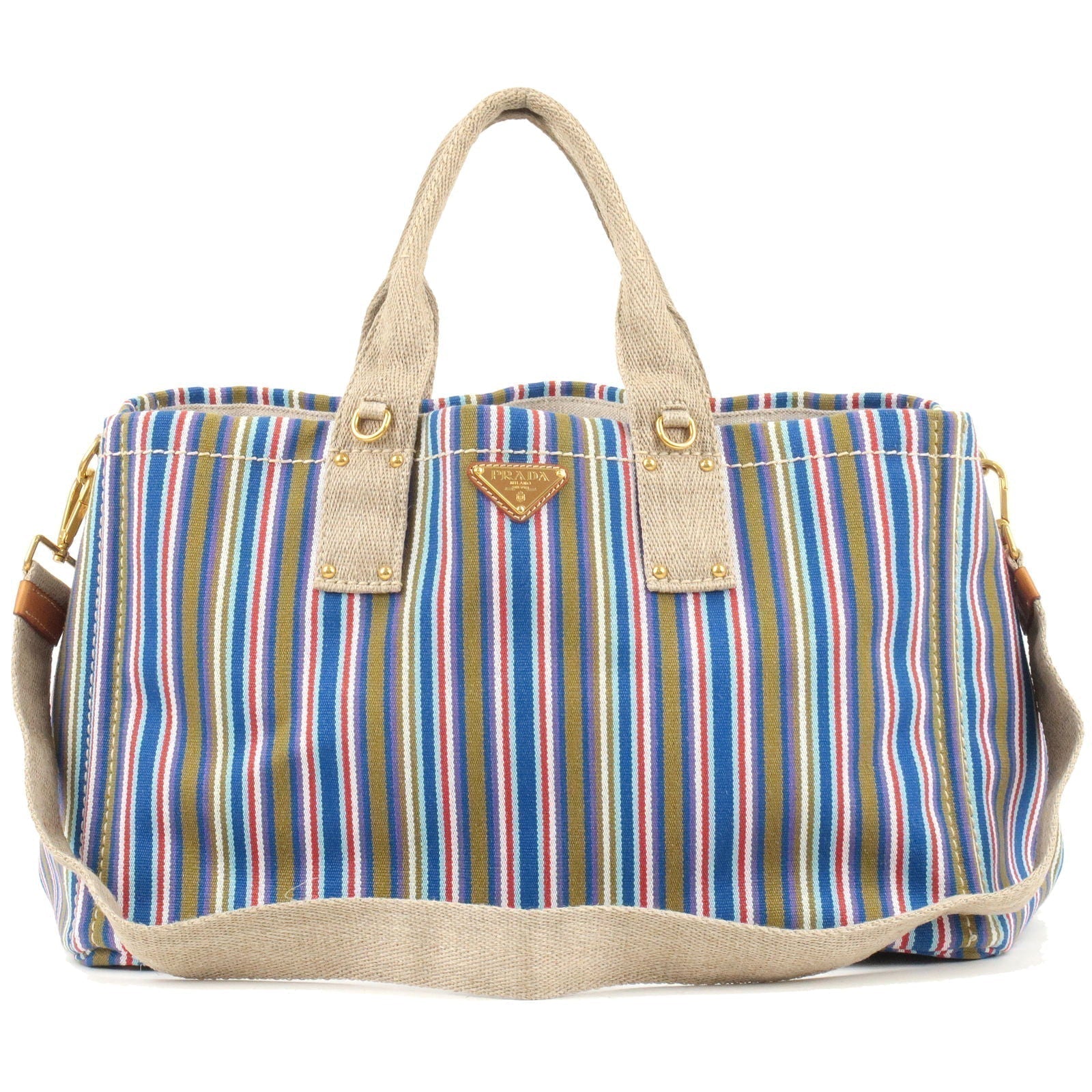 Prada Prada Canapa Large Canvas 2Way Bag Shoulder Bag