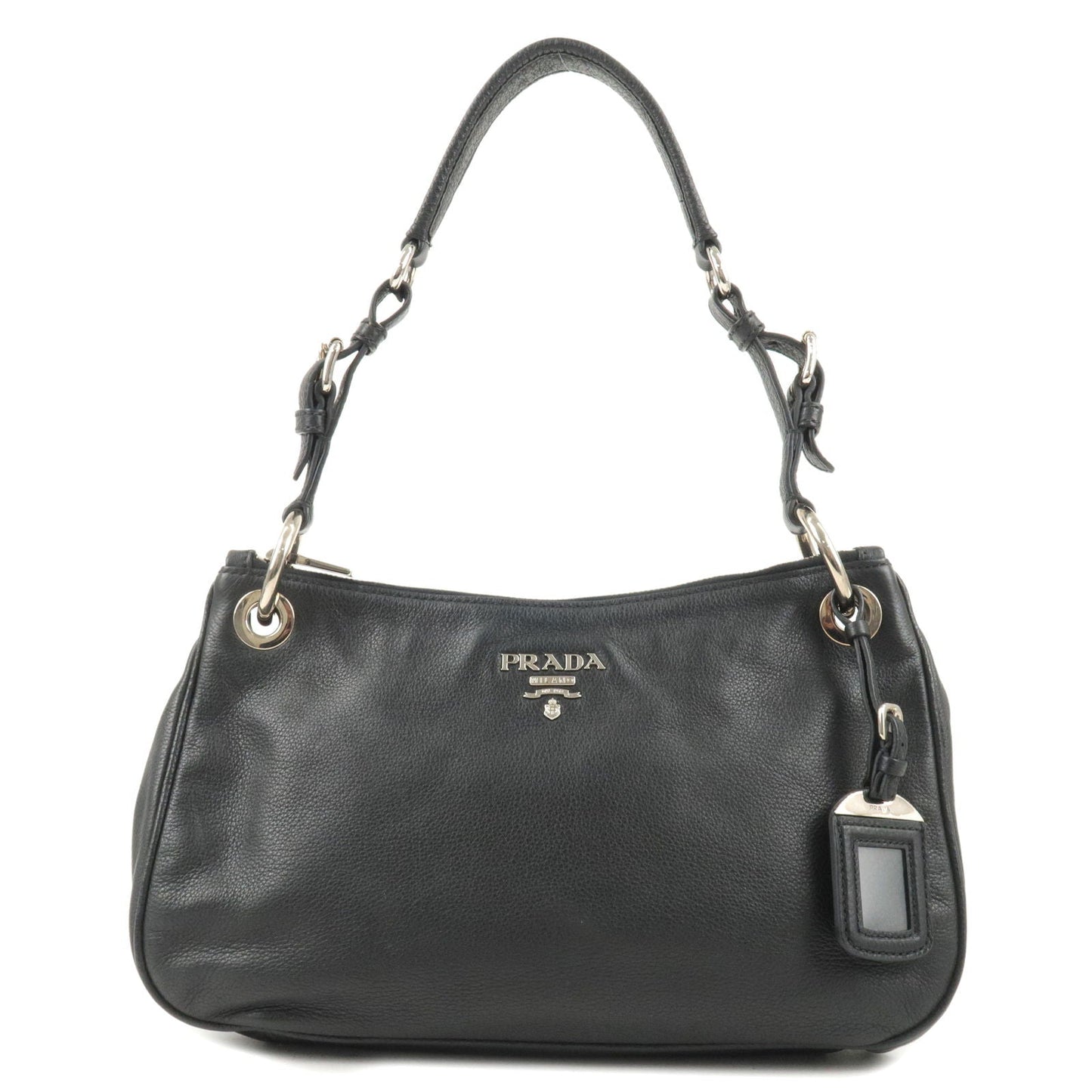 Prada Phenix Shoulder Bag Nero Leather Vitello Black B4894M 36498 6