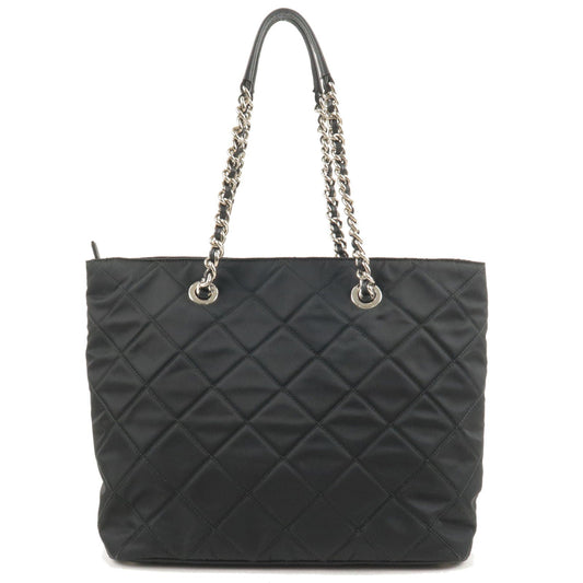 Prada Prada Logo Nylon Leather Quilting Chain Shoulder Bag