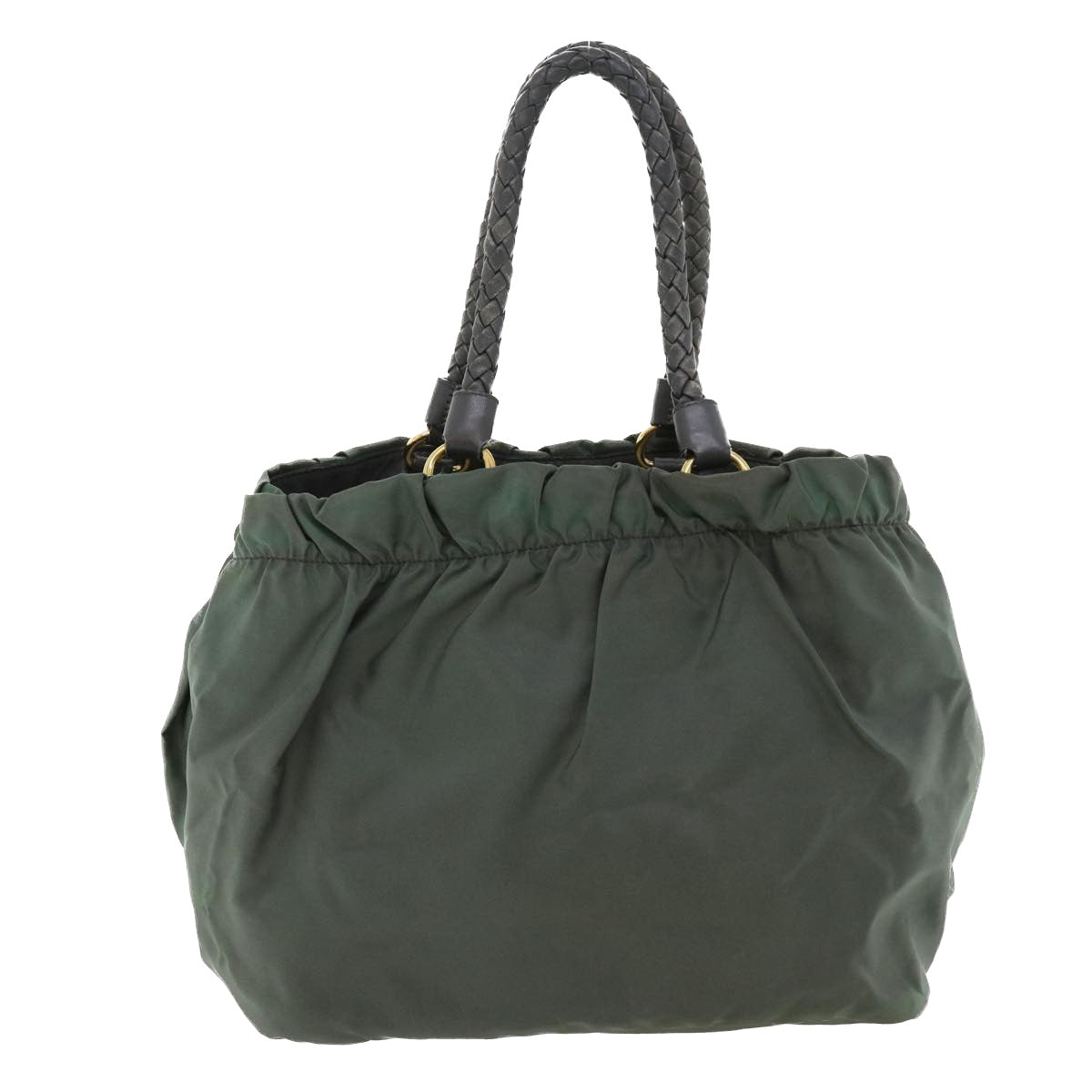 Prada Hand Bag Nylon Gray Travel Bag