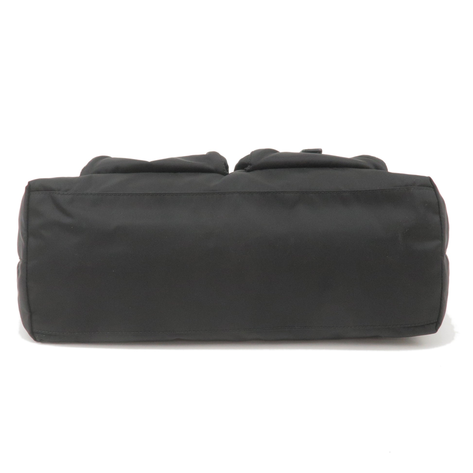 Prada Prada Logo Nylon Leather Tote Bag Hand Bag