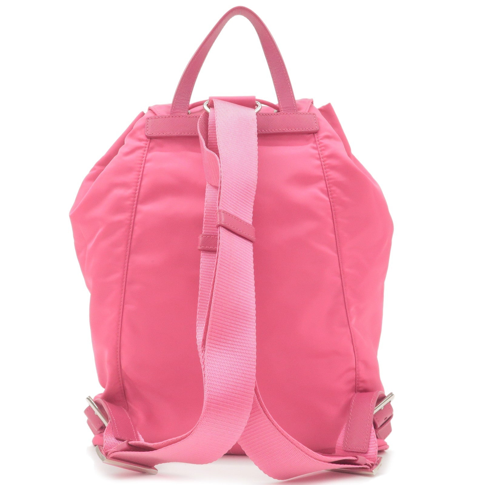 Prada Prada Logo Nylon Leather Ruck Sack Back Pack Travel Bag