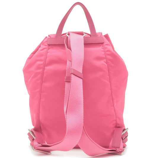 Prada Prada Logo Nylon Leather Ruck Sack Back Pack Travel Bag