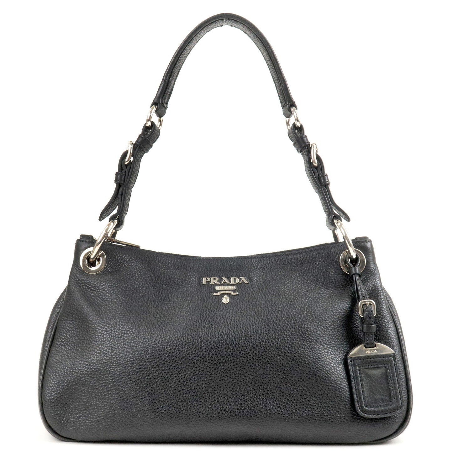 Prada Phenix Shoulder Bag Nero Leather Vitello Black