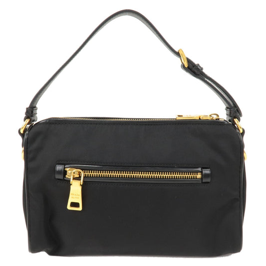 Prada Prada Logo Nylon Leather Shoulder Bag Hand Bag