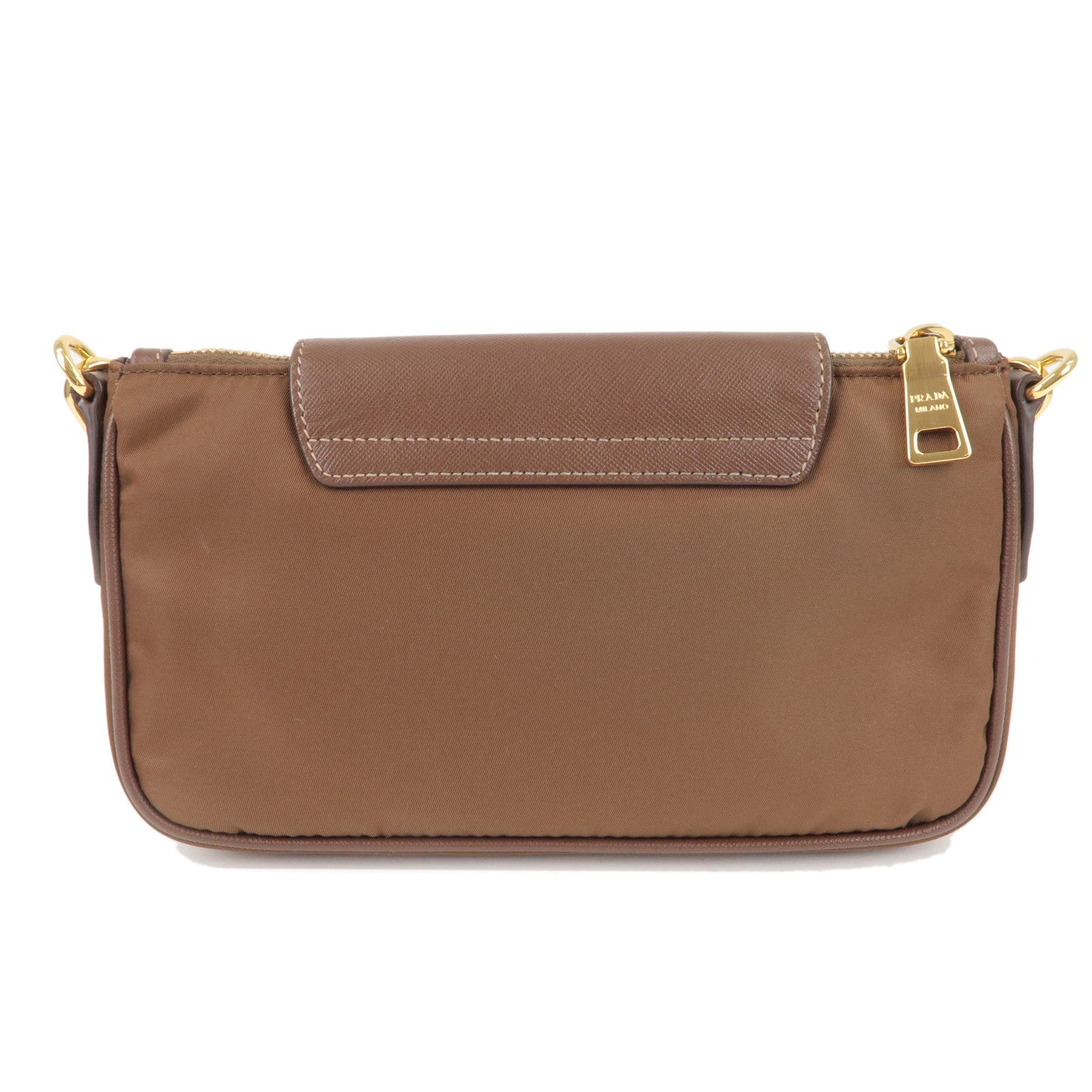 Prada Prada Logo Nylon Leather Crossbody Chain Shoulder Bag Crossbody Bag