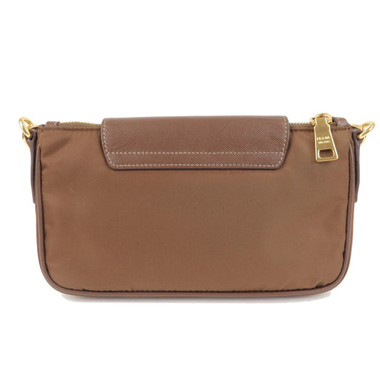 Prada Prada Logo Nylon Leather Crossbody Chain Shoulder Bag Crossbody Bag