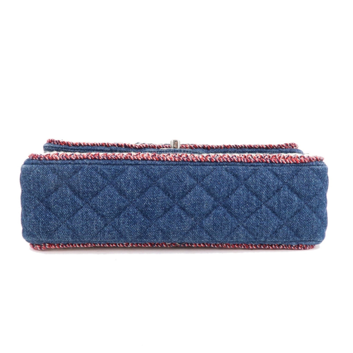 Chanel Matelasse Denim Leather Chain Shoulder Bag Blue