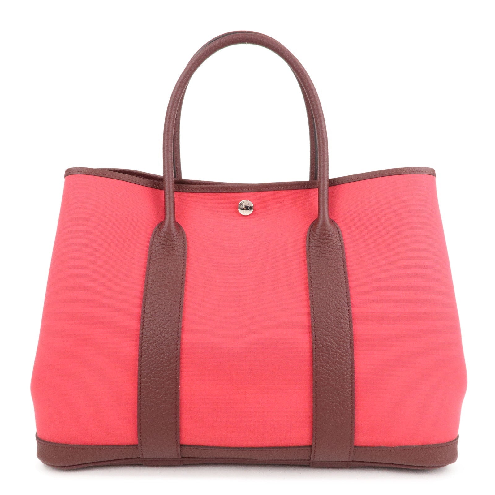 Hermes Luxury Garden Party Pm Tote Bag A Leather Canvas